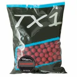 Shimano TX1 Boilies Strawberry 20mm 5kg - 3 Zakken Voor De Prijs Van 2!